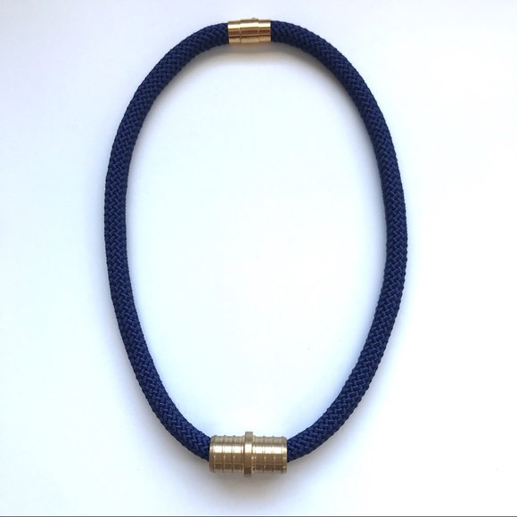 Navy blue rope necklace different ways to wear it - Picture 4 of 10